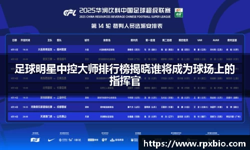 足球明星中控大师排行榜揭晓谁将成为球场上的指挥官